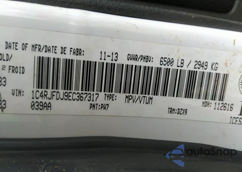 2014 Jeep Grand Cherokee Srt from USA, damaged, VIN 1C4RJFDJ9EC367317